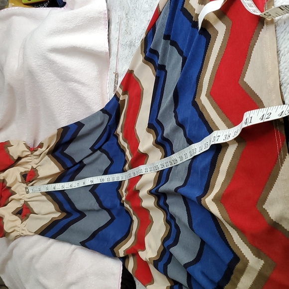 RUE21 Strapless X-Long Maxi Dress-Geometric Design-Lined Bodice-Slip-on-EUC-Sz M - Picture 10 of 10